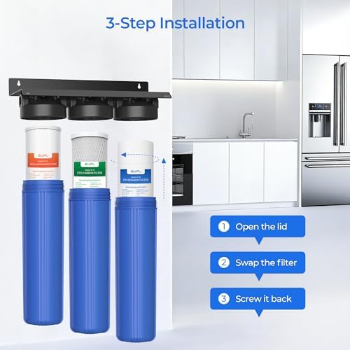 4.5'' x 20'' 3-Stage Whole House Water Filter Replacement, 1 Set - Image 7