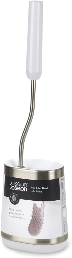 Joseph Joseph Flex Lite Steel Toilet Brush, White