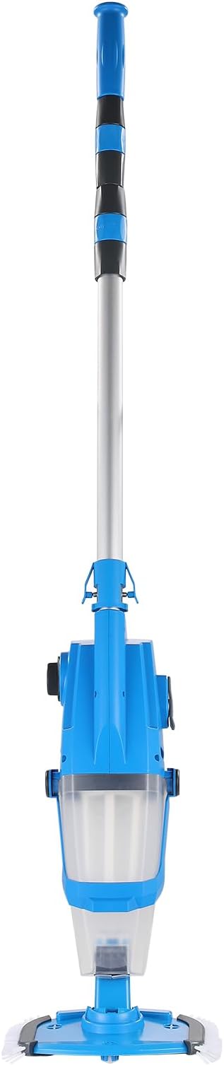 VEVOR Pool Vacuum, 26 GPM Handheld Cordless Hot Tub Vacuum with Extension Pole, for Deep Cleaning & Strong Suction, Rechargeable Pool Cleaner, Running up to 1Hour, for Above Ground/Inground Pool Spas