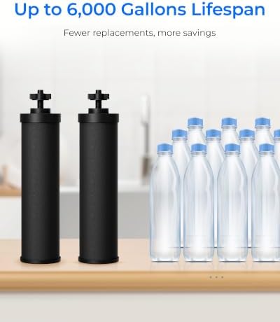 Waterdrop Silver Ions Black Water Filter, Replacement for Berkey® BB9-2® - Image 6
