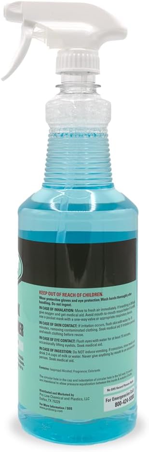 Santeen No-Streak Glass Cleaner, 6-Pack, 32oz Bottle with Trigger Sprayer, Professional Formula