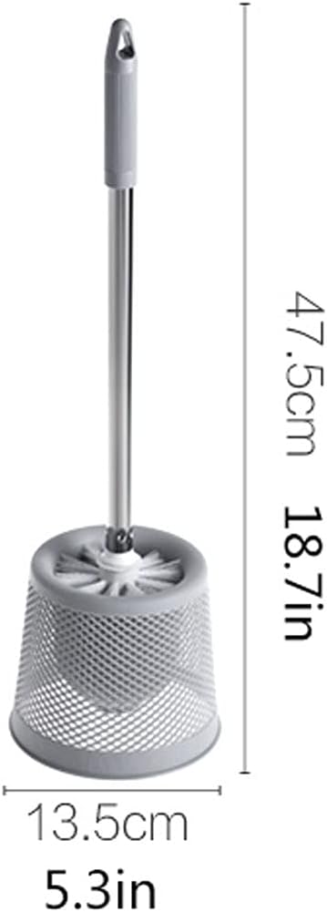 Toilet Brush and Holder Set Long-Handled Toilet Brush with Base Toilet Brush No Dead Ends Cleaning Toilet Brush Household Bathroom Toilet Brush Cleaning Tool Set Toilet Bowl Brush for Bath