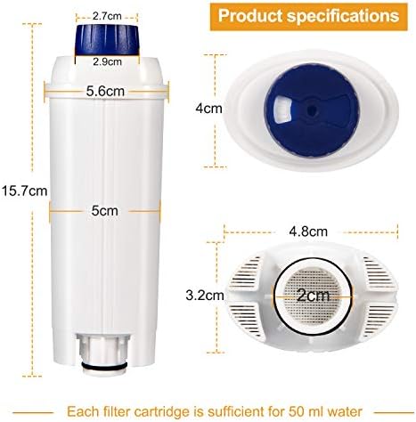 2 Pack Water Filter Compatible with De'Longhi Coffee Machine - Image 2