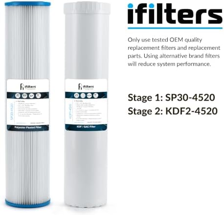 iFilters SP30-KDF2-4520 4.5 x 20 Sediment GAC/KDF Filter Set - Image 2
