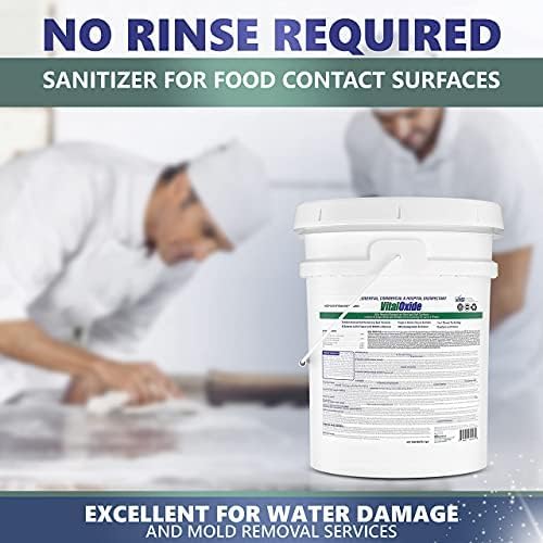 Vital Oxide Disinfectant, Deodorizer, Cleaner, Food-Contact Sanitizer, Virucide – (EPA registration #82972-1) – Kills Mold & Mildew, Eliminates Odors-5 Gallon Pail