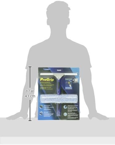 Ettore 65000 Professional ProGrip Window Cleaning Kit; 12-Inch ProGrip Squeegee and 10-Inch ProGrip Microfiber Washer