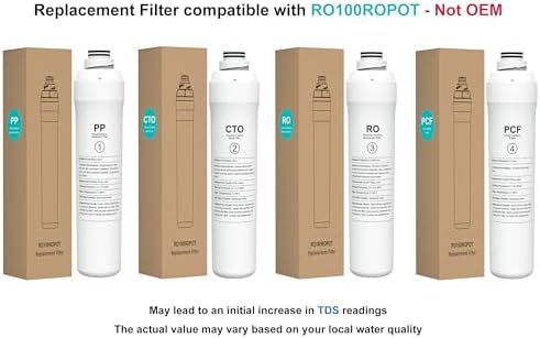 1 Year Replacement Filter Set Compatible with Bluevua RO100ROPOT RO100ROPOT-UV RO System (1 PP, 1 CTO, 1 PCF) - Image 4