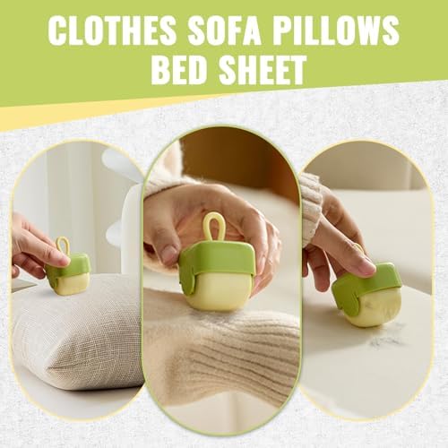 Reusable Lint Roller Mini, Washable Sticky Roller for Travel & Clothes & Furniture & Purse, Portable Pet Hair Lint Remover Ball for Dog Cat Fur (Green) - Image 2