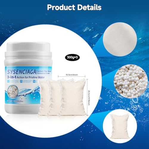 Aquarium Filter Resin Media, 900g with Mesh Bag for Clearer Water - Image 2