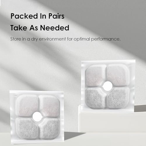 9-Pack Cat Water Fountain Filter Compatible With Cat Pixi Water Fountain Filter Replacement Triple Action Water Filter, 2 Pump Tubes 1 Hard Brush - Image 6