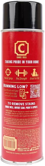 Campanelli Pro Series Stain Remover Point & Spray Carpet & Upholstery Cleaner for Pet Stains & Odors, Food Stains, Wine, Coffee, Dirt and More! – 18oz Aerosol