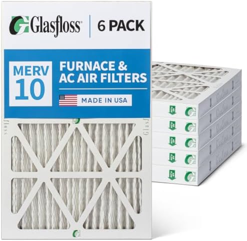 Glasfloss 20x30x2 MERV 10 AC Furnace 2" Pleated Air Filters. Box of 6 - Image 6