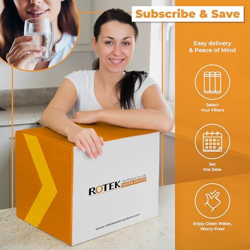 Reverse Osmosis Universal Water Filter Set | 5 Replacement Water Filters with 100 GPD Membrane | 6 Month Supply | Under Sink RO Water Filter Kit | PP, GAC, CTO, PC | 10 Inch Size - Image 7