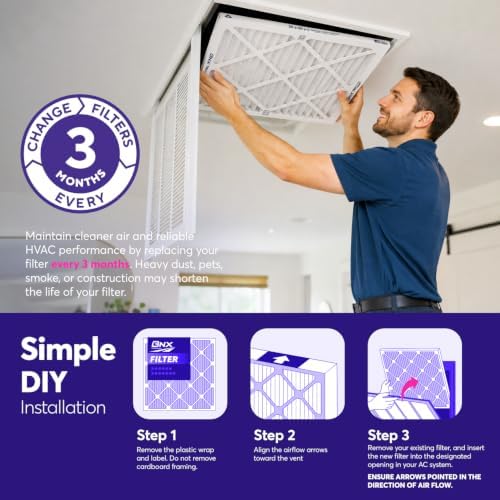 BNX TruFilter 18x20x1 Air Filter MERV 8 (4-Pack) - MADE IN USA – Dust & Pet Defense Electrostatic Pleated Air Conditioner HVAC AC Furnace Filters for Dust, Pet, Mold, Pollen MPR 600 – 700 & FPR 5 - Image 7