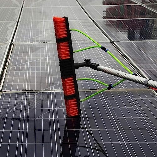 Telescopic Window Cleaning Pole 10-39ft, Water Fed Brush with 30cm/50cm Head, Ideal for Roof & High Window Cleaning, Durable & Extendable Cleaning Tools