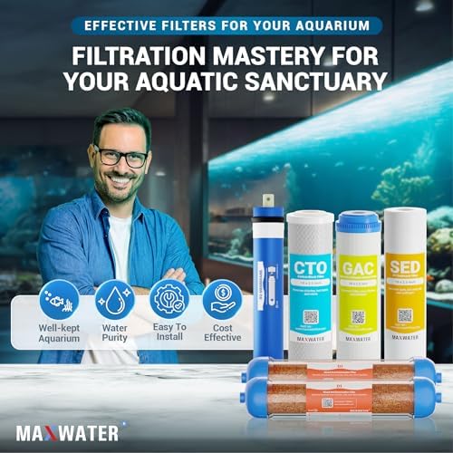 Max Water 6 Stage Reverse Osmosis Dual RODI Water Filter Replacement Kit for Aquarium -1 Micron Polypropylene Sediment, GAC, CTO Carbon, 2X Mixed Bed DI & 100 GPD RO Membrane - Image 6