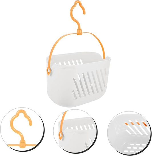 Cabilock 2pcs Hanging Shower Basket for Bathroom Storage Portable Organizer Hook for Toiletries Cleaning Supplies and Small Items Versatile Use Bathroom Kitchen Dorm Room
