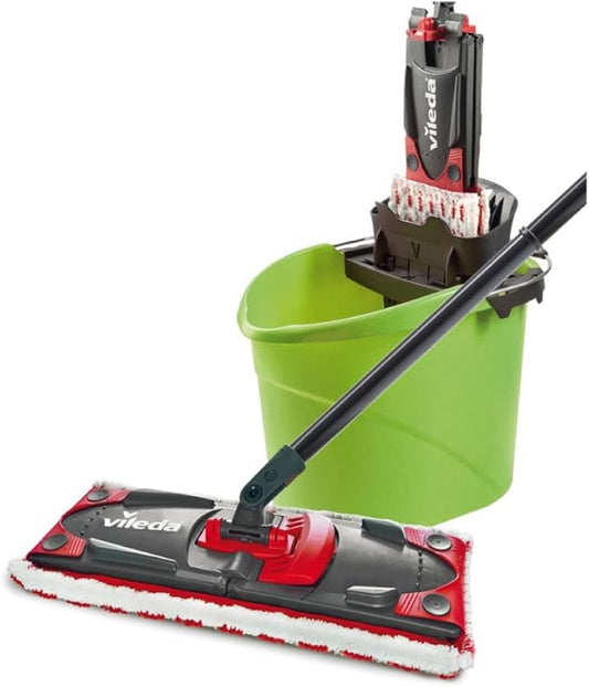 Vileda Ultramat 2in1 Floor Cleaning Set, Plastic, Green, 29.5 x 45 cm 2 Units