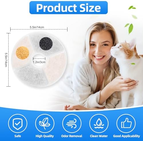 12+2 Pack Frameless Filters Compatible with Catit 3L Fountain - Image 6