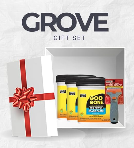 3x Goo Gone Paste Remover 20 oz Bundle with Utility Scraper ā Removes Grime, Grease, Rust Stains, and Adhesives from Metal, Tile, and More with Citrus Cleaning Power ā Gift Set (4 Items).