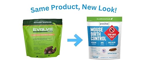 Evolve Mouse Birth Control Soft Bait Sausages – 6 lbs | Science-Based Mouse Population Control | Non-Lethal, Long-Term Population Management