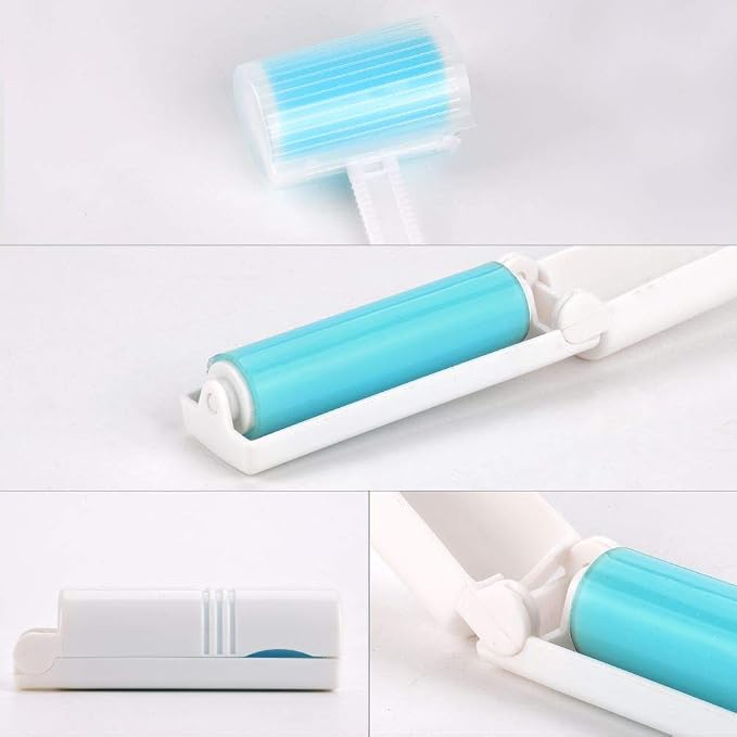 NUOBUT Reusable Sticky Lint Roller 5 Pack, 2 Large & 3 Mini | Washable Pet Hair Remover for Clothes, Travel and Home, Sticky Surface Removes Lint and Dust, with Protective Cover - Image 6