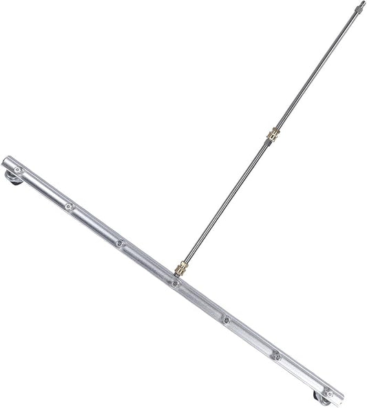 Pressure Washer Cleaner Stainless Steel 39.37inch Heavy Duty Water Broom with 1/4inch Quick Connector for Household Business Cleaning Surface Debris Removal (for Undercarriage Cleaner)