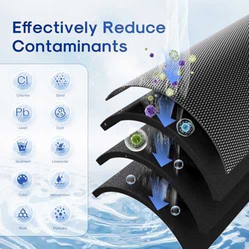 ICEPURE 5 Micron 10" x 2.5" Whole House Upgraded Coconut Shell Activated Water Filter Lead Remove Filter Cartridge Replacement for WFPFC8002, SCWH-5, WHCF-WHWC, FXWTC, CTO10-CQB, RO Unit, 4PACK - Image 2