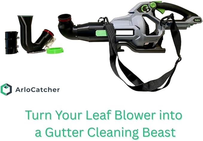 ArloCatcher 30-Foot Leaf Blower Gutter Cleaning Attachment – Fits EGO Leaf Blower 765, 670, 650, 615, 580, 575, and 530 CFM – Clean Two-Story Gutters from Ground, No Ladder Needed