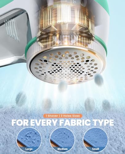 POPCHOSE Fabric Shaver, Lint Shaver with 6-Leaf Blade, Rechargeable | Lint Remover with Type-C Fast Charing Port, Sweater Defuzzer, Clothes Shaver for Couch, Furniture, Blanket, Remove Pilling - Image 6