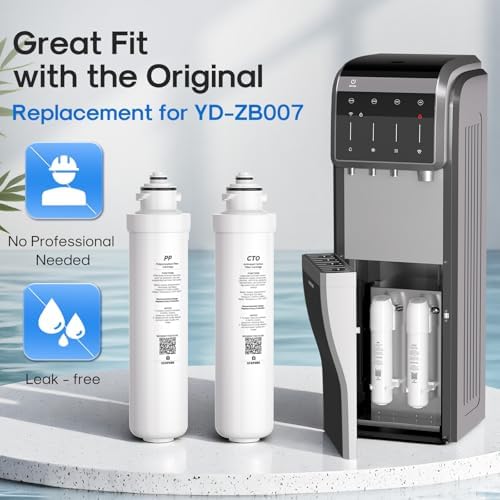 ICEPURE PP and CTO 2-stage Filters Replacement for ICEPURE 6-in-1 Bottleless Water Cooler Ice Maker with 2-Stage Filtration, WiFi, Bullet and Crushed Ice, YD-ZB007, 6 Months - Image 2