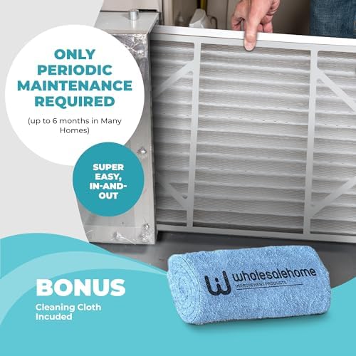 Lennox X6673 20x25x5 Air Filter MERV 11 HVAC AC Furnace Filters, Lennox Healthy Climate Filter for Home with Cleaning Cloth, 2-Pack (Actual Size: 19.75 x 24.75 x 4.38 Inches) - Image 7