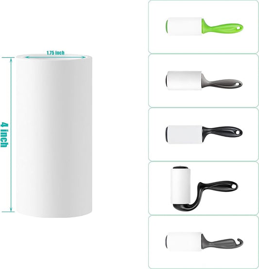 4 inch Lint Roller Refills Only for Scotch-Brite Lint Roller Replacement Refills for Pet Hair Extra Sticky 60 Sheets per Roll Pack of 10 Rolls Total 600 Sheets (Inside Dia. 1-3/4 inch) - Image 2