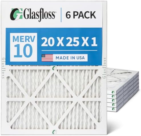 Glasfloss 20x25x1 MERV 10 Pleated AC Furnace Air Filters. Box of 6 - Image 7