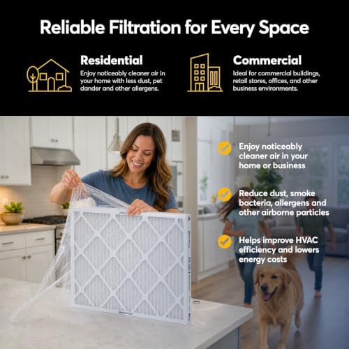 BNX TruFilter 20x20x2 Air Filter MERV 11 (6-Pack) - MADE IN USA - Allergen Defense Electrostatic Pleated Air Conditioner HVAC AC Furnace Filters for Allergies, Dust, Pet, Smoke, Allergy MPR 1200 FPR 7 - Image 7
