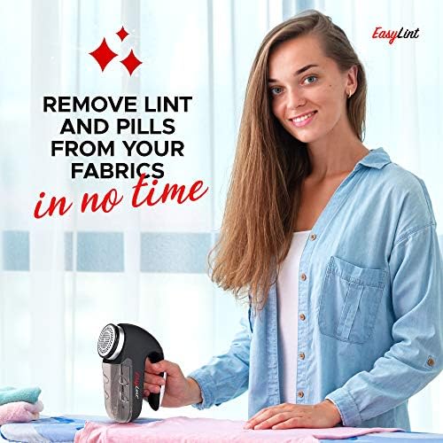 EasyLint Professional Fabric Shaver Lint Remover, Electric Sweater Shaver for Clothes & Furniture Works with AC Adapter or Batteries, Pilling Remover with 2-Blades, Cleaning Brush & Power Cord - Image 2