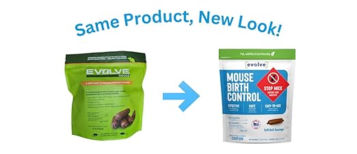 Evolve Mouse Birth Control Soft Bait Sausages – 1.5 lbs | Scientifically Proven Mouse Population Control | Not a Poison, Long-Term Population Management