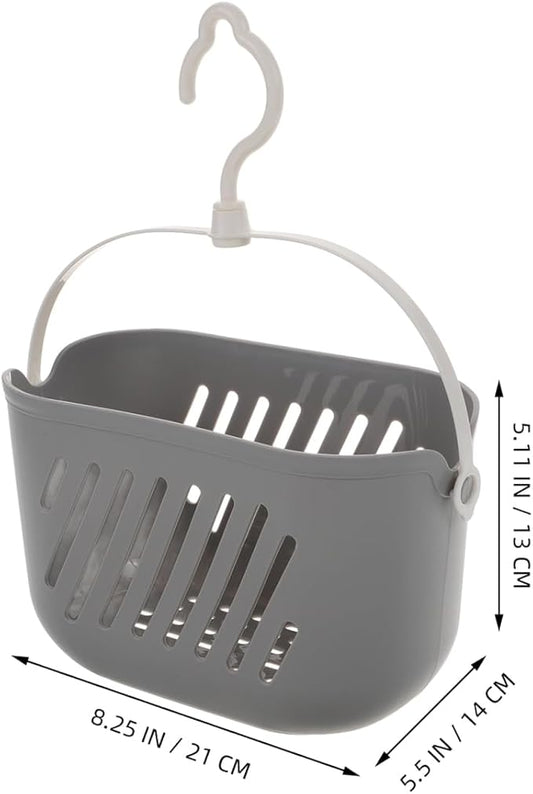 PRETYZOOM Hanging Shower Basket with Hook 8.26 X 5.51 X 5.11 Inch Bathroom Organizer for Toiletries and Cleaning Supplies Space-Saving Bathroom Hanging Basket