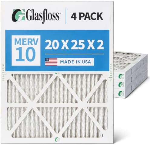 Glasfloss ZL 20x25x2 MERV 10 Pleated AC Furnace Air Filters. Box of 4 - Image 5