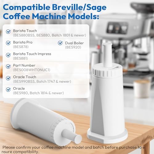 6 Pack Replacement Water Filter for Breville Espresso Machine - Image 2