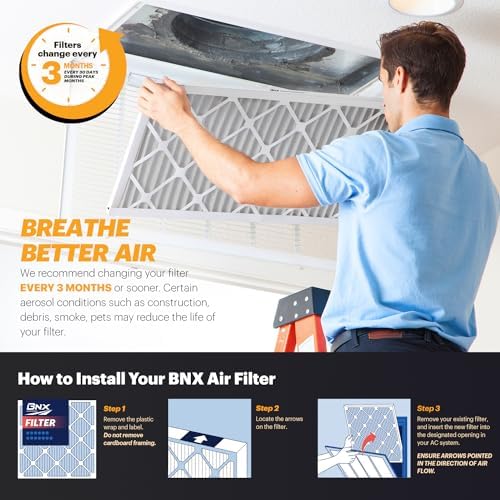 BNX TruFilter 10x30x1 Air Filter MERV 11 (4-Pack) - MADE IN USA - Allergen Defense Electrostatic Pleated Air Conditioner HVAC AC Furnace Filters for Allergies, Dust, Pet, Smoke, Allergy MPR 1200 FPR 7 - Image 7