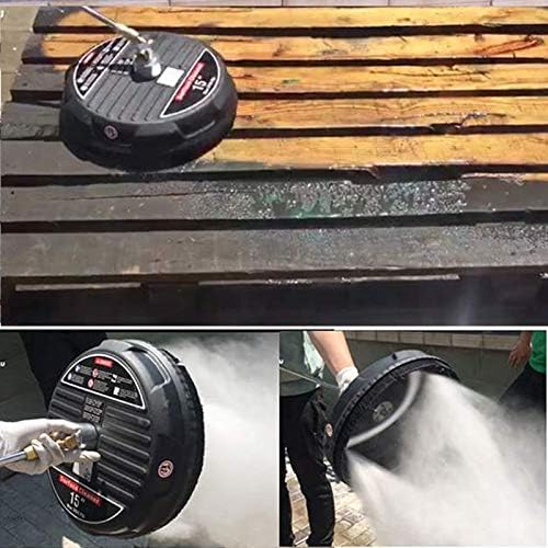 15 Inch Pressure Washer Surface Cleaner, with 2 Extension Wand 1/4" Quick Connect 3600 PSI Power Washer