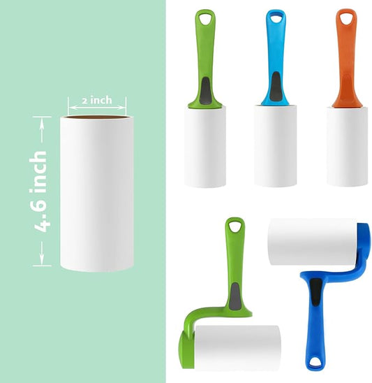 4.6 inch Giant Lint Roller Refills Compatible with Evercare Giant Lint Roller 4.6 inch Pet Hair Remover Roller Refill Extra Sticky 60 Sheets per Roll 5 Pack Total 300 Sheets - Image 2