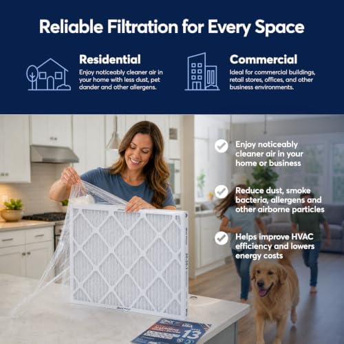 BNX TruFilter 18x24x1 Air Filter MERV 13 AC Filter, HVAC Furnace Filter, 2 Pack (ACTUAL SIZE 17.69"x24.69"x0.75") Allergies, Dust, Pet Dander & Smoke - MADE IN USA - MPR1500 / FPR 10 - Image 7