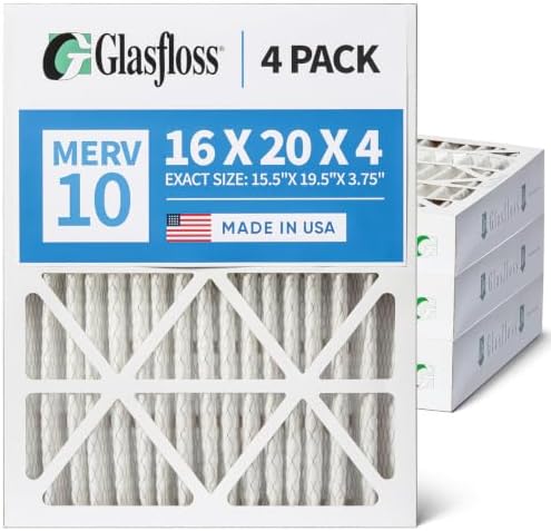Glasfloss ZL 16x20x4 MERV 10 Pleated AC Furnace Air Filters. Box of 4 - Image 5