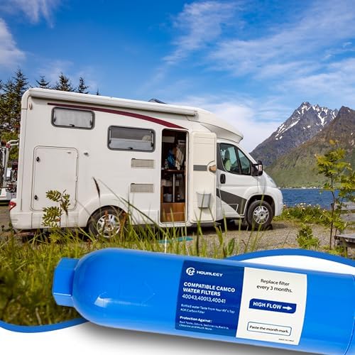 Hourleey 4 Pack RV Inline Water Filter with 2 Flexible Hose Protector, Reduce Bad Taste, Odors, Rust, Fluoride, Chlorine and Sediment in Drinking Water, Dedicated for RVs Campers Marines - Image 6
