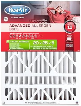 BestAir 20x25x5 Air Filter MERV 11 Advanced Allergen (3-Pack) - Image 6