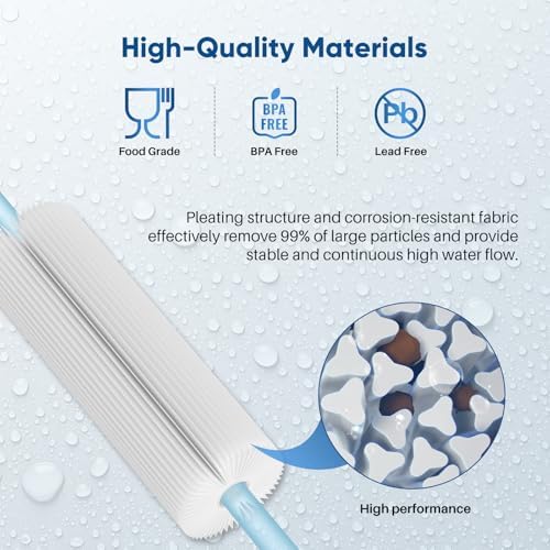 PUREPLUS 1 Micron 10"x4.5" Whole House Pleated Sediment Filter, 3 Pack - Image 6