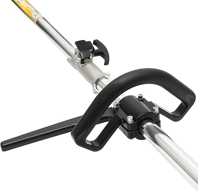 31CC 4 Stroke Gas Powered Broom Sweeper with Air Cooled, 1.4HP Outdoor Handheld Sweeper Snow Sweeping Broom, Gas Handheld Sweeper for Cleaning Sweep Driveway Lawn Snow Cleaner Tools