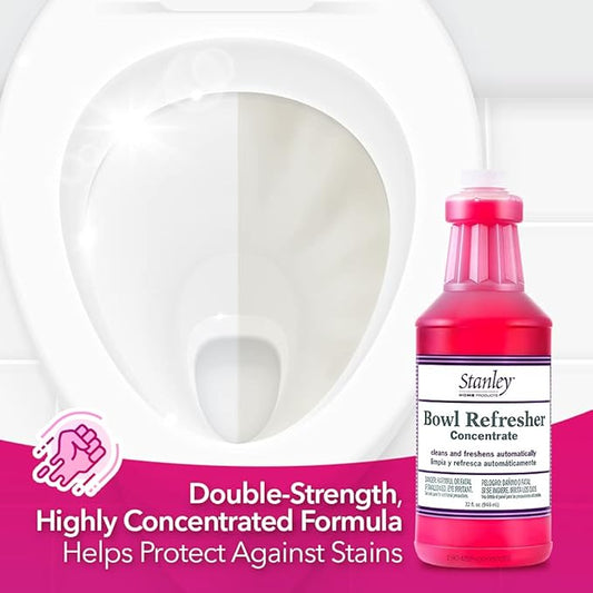Stanley Toilet Bowl Cleaner & Deodorizer Concentrate 32 oz – Wild Rose Scent – Septic‑Safe Bowl Refresher – Cleans Stains & Residue with Each Flush (Pack of 1)